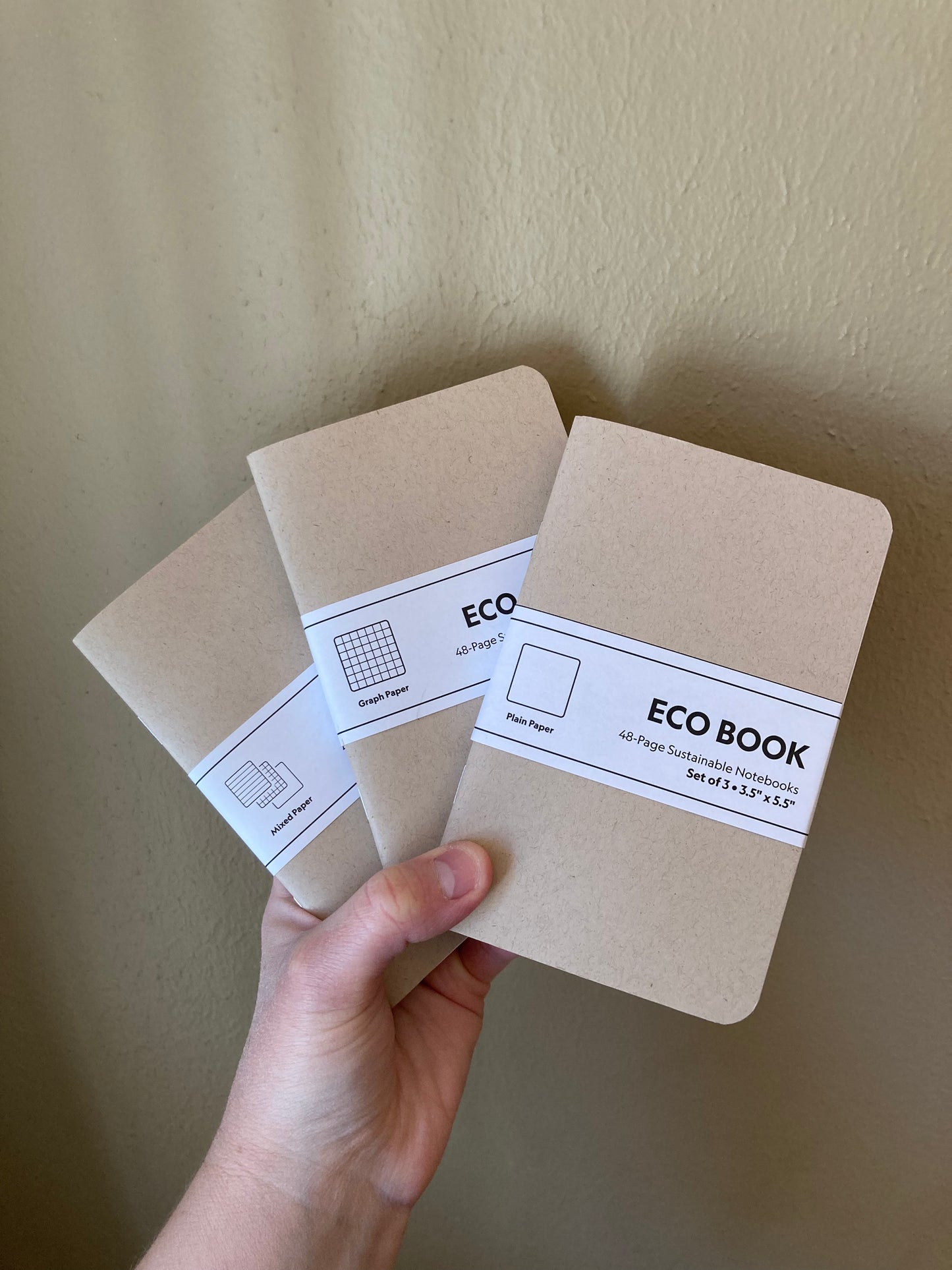 Eco Books (3-pack Kraft Pocket Notebooks)