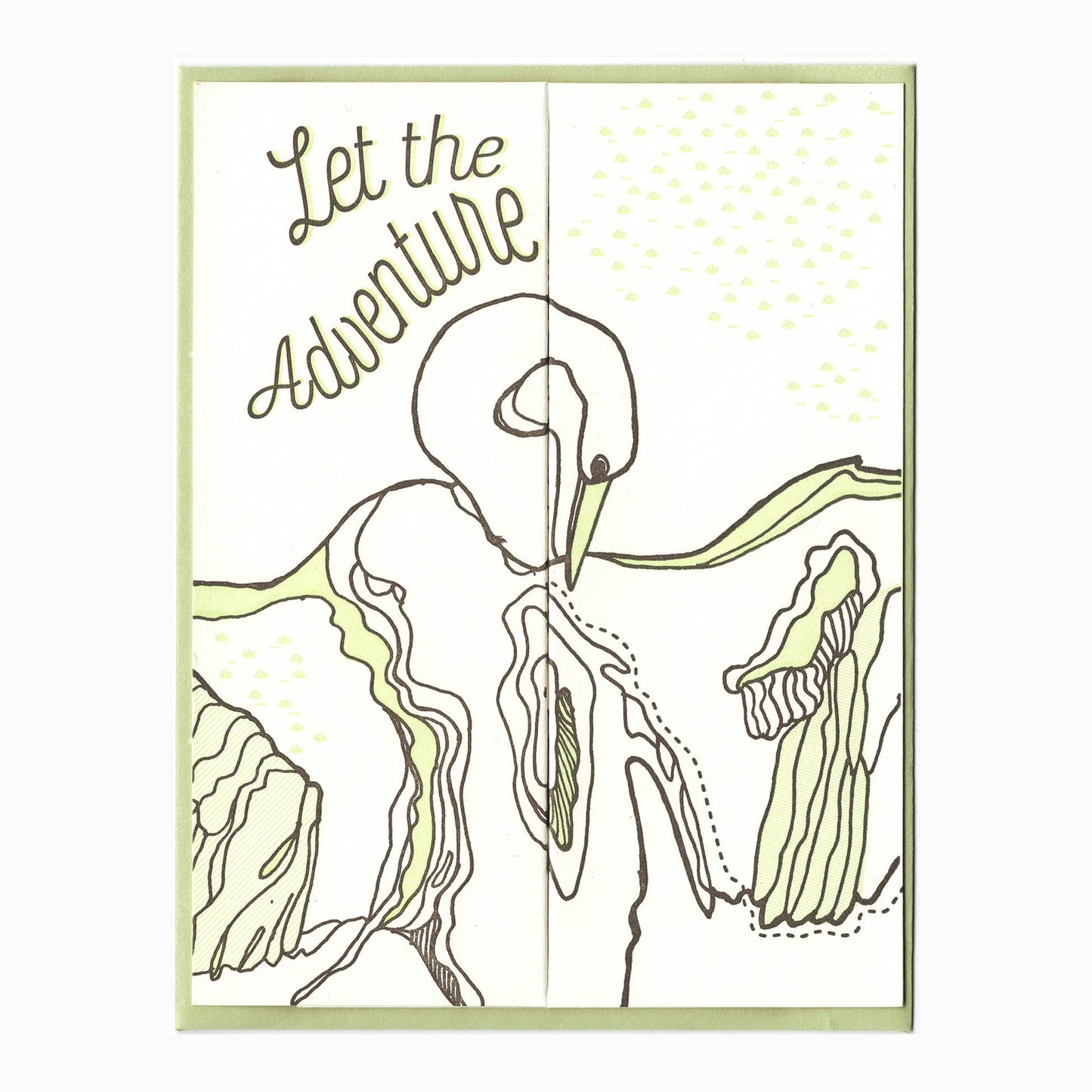 bird map birthday fold out card