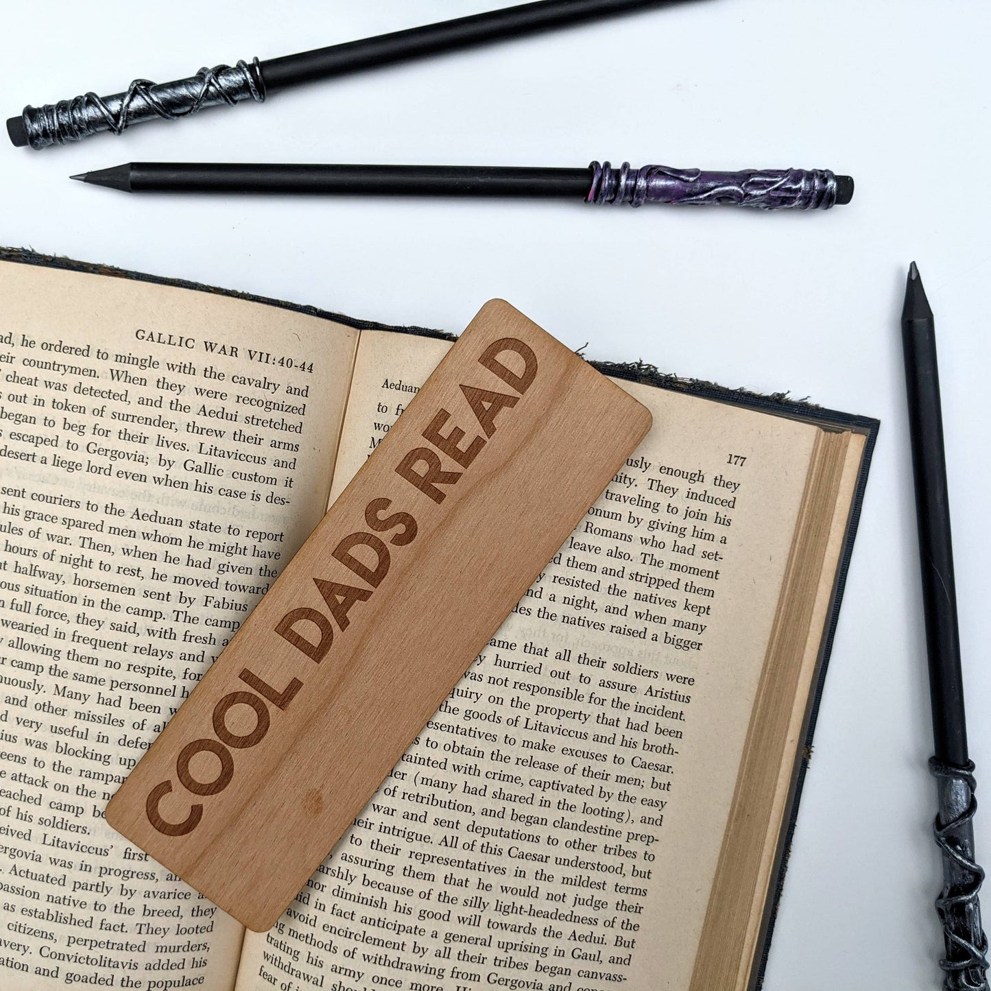 Cool Dads Read Wooden Bookmark