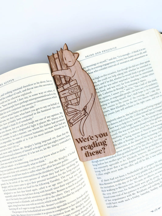 Were You Reading These? Cat Bookmark