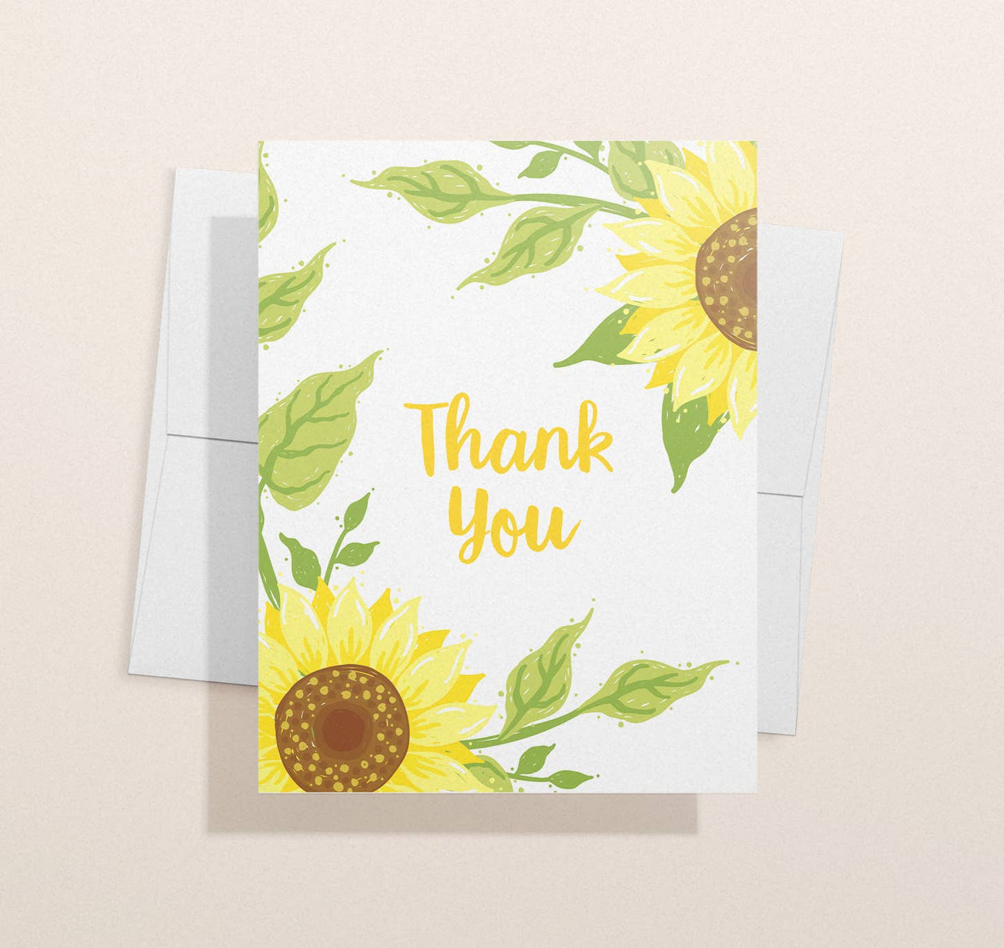 Split Sunflower | Thank You Card